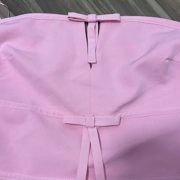 NWT Zara Strapless Pink Bow Top - Picture 6 of 12